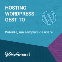 dominio e hosting Siteground per sito WordPress