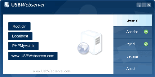 Interfaccia di USBWebserver