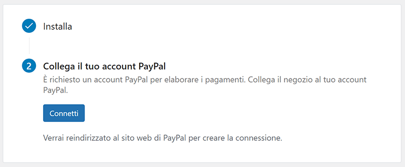 Aggiungi PayPal come metodo di pagamento - step 1