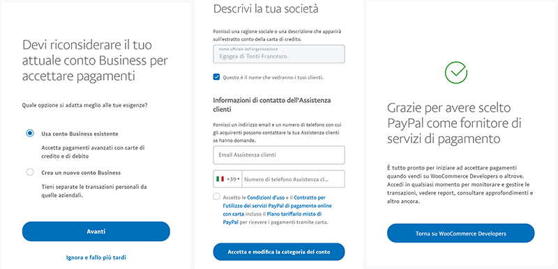 Aggiungi PayPal come metodo di pagamento - step 3